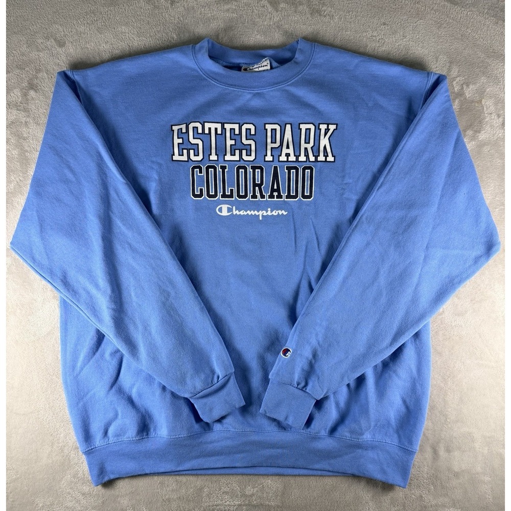 Champion XL‎ Estes Park Colorado Crew Neck – Vibrant Blue Colorway (read desc.)